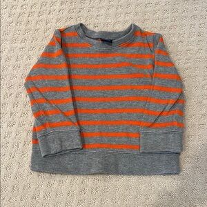 babyGap Gray and Orange Striped Sweater
